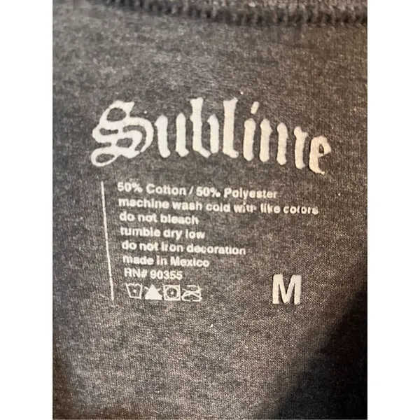 Sublime Sun Logo Dark Gray Tshirt Size M Long Beach CA Made in Mexico (2285) - Image 4