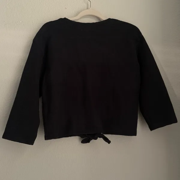 Madewell 100% Cotton Top | Whimsigoth Long sleeve Black Fall tops - Image 5