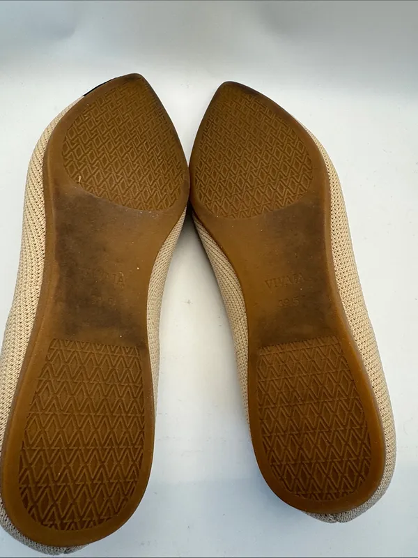 Vivaia pointed-toe Ballet Flats (Aria 5°) Almond & Black sz 39.5 / 9.5 washable - Image 10