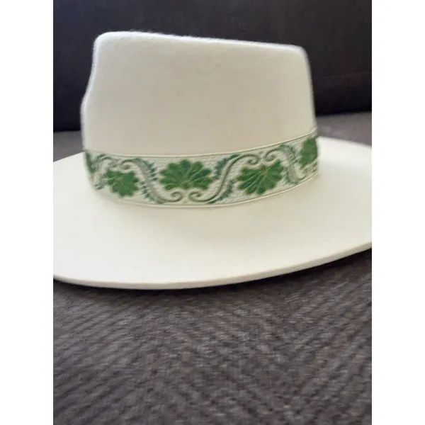 NWT Lack Of Color IVY BEVERLY Australian Wool Hat | Ivory & Green Large - Image 11