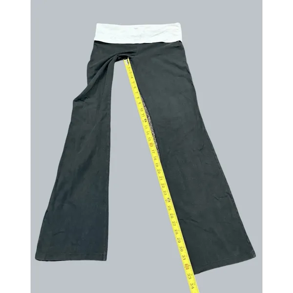 Y2k‎ Victorias Secret Pink Gold MCBling Spellout Foldover Flare Yoga Pants 2000s - Image 6