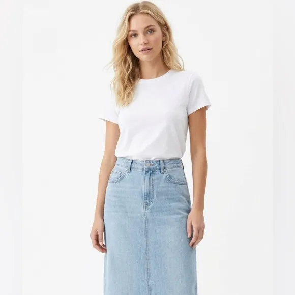 Denim maxi skirt size large - Image 6
