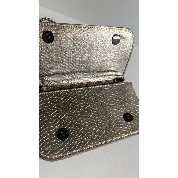 Zara Mini Clutch Shoulder Bag Metal Chain Strap Y2K Purse Mini Baguette Bag - Image 11