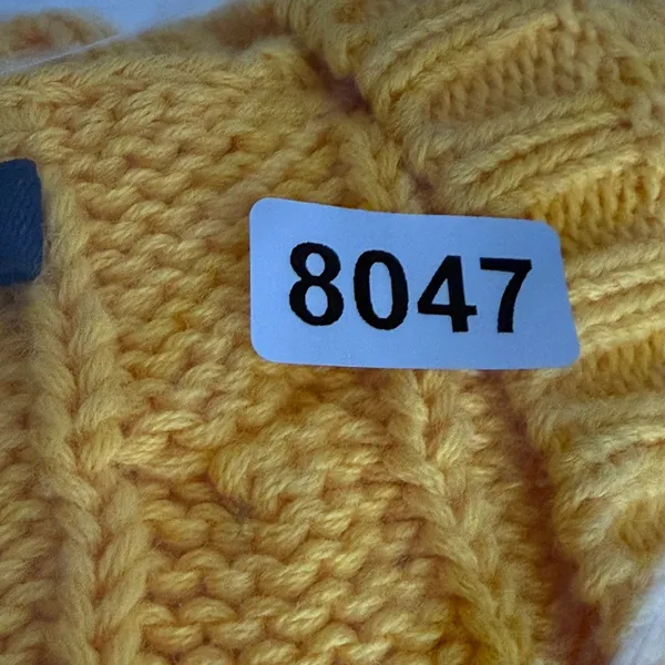 Ralph Lauren Sport Pony Logo Yellow Cable Knit V-Neck Cotton Sweater Sz‎ Large - Image 8