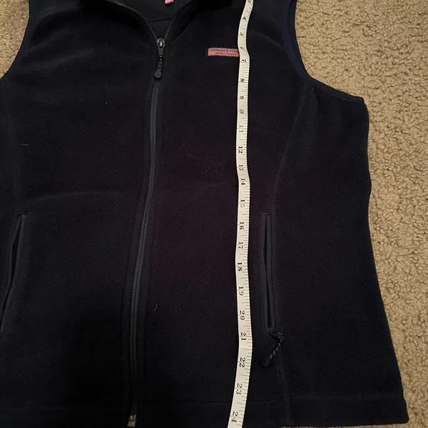 Vineyard vines Navy Blue Fleece Vest - Image 3