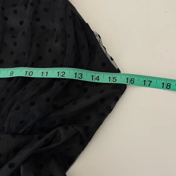 Jacquard Dress Sz 6 Halter Open Back Little Black Goth Evening Party‎ - Image 8