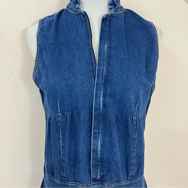 California Grown Vintage Y2K Denim Bodycon Dress L - Image 2