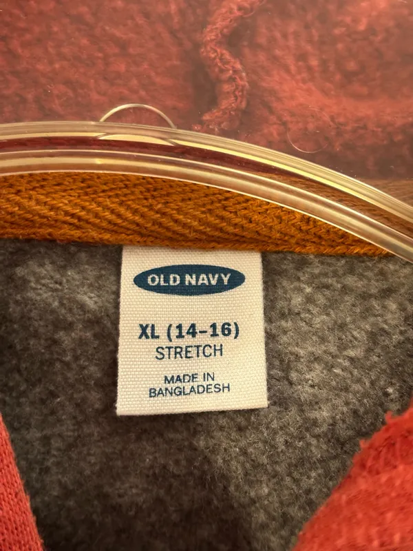Old Navy Grey/Orange Hoodie - Image 3