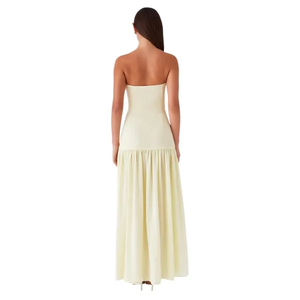 Peppermayo yellow Eden strapless maxi dress drop waist new with tag size 8 - Image 8