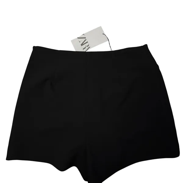 ZARA Black High Waisted Sailor Skort Gold Button Mini S 4 6 NWT - Image 7