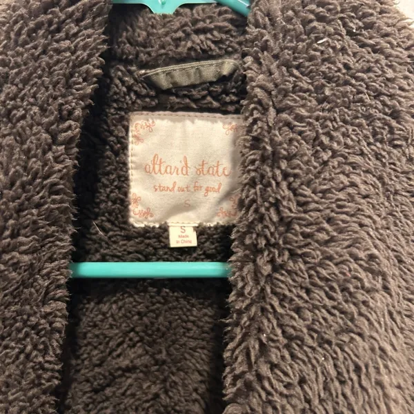 Altar'd State Olive Green Faux Fur Lined Utility Vest Small Granola Cabincore - Image 3