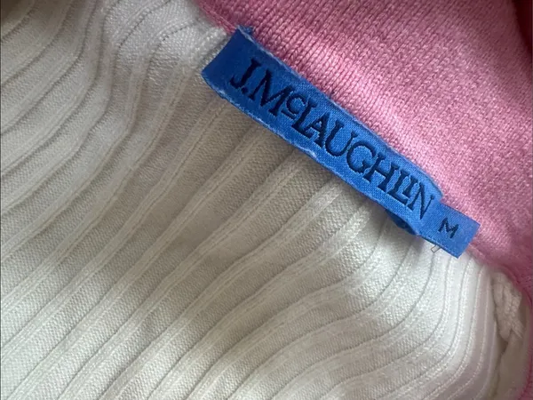 J.McLaughlin Michaela Top Ribbed Vneck Off White M - Image 4