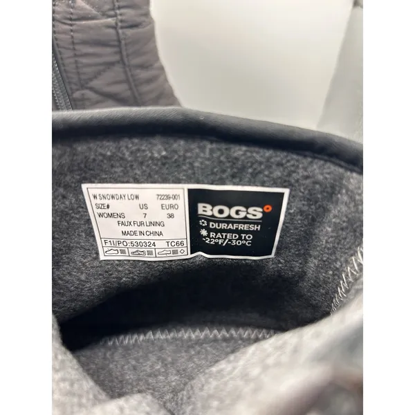 Bogs Snowday Low Black Waterproof Insulated Winter Boots Womens 7 72239-001 - Image 8