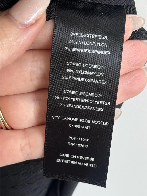 Alice + Olivia Black Beaded Mesh T-Back Tank Top Blouse Size Small - Image 4