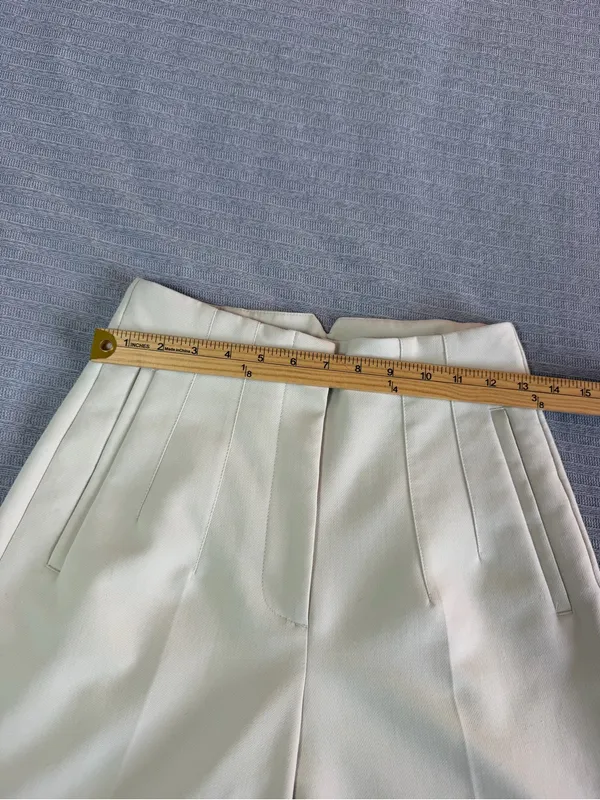 Zara Ivory High-Waist Tailored Trousers - Image 4