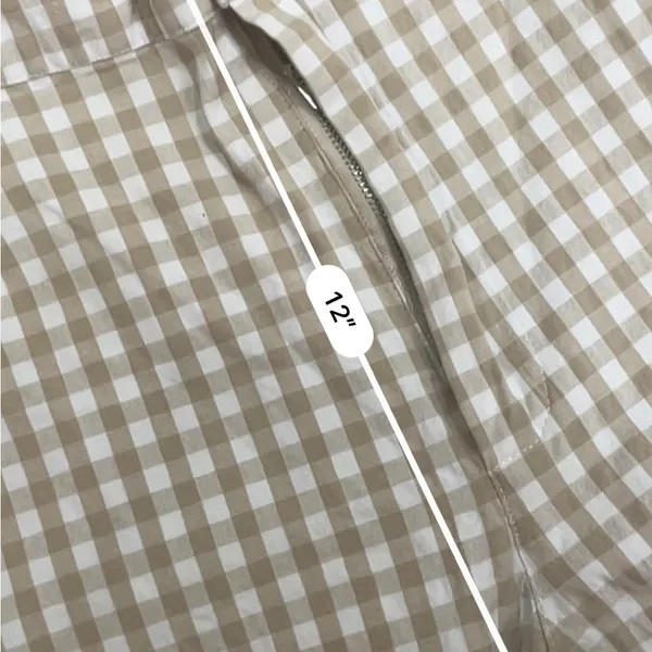 Urban outfitters tan white gingham pants - Image 4