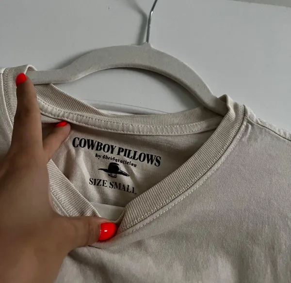 Cowboy Pillows tee Tan - Image 2