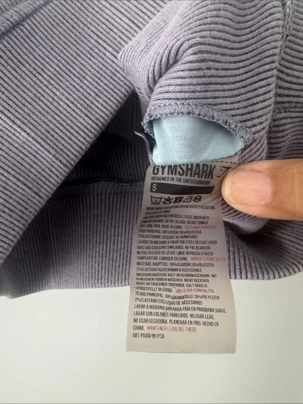 Gymshark Workout Sports Bra Ribbed Fair Condition Signs of Wear Gym Yoga - Image 3