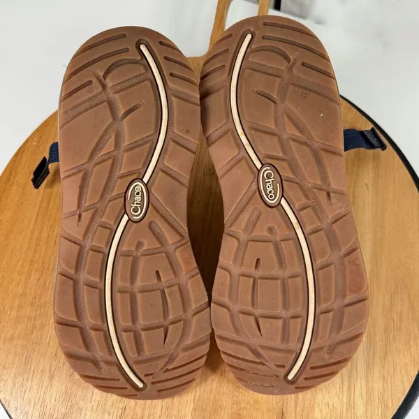 Chaco Zcloud ZX/2 Cloud Dual Strap Cushioned Sandals‎ Tan Blue Womens 8 - Image 8