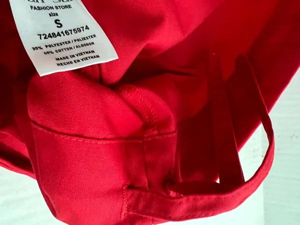 Sari Sari Red Drawstring Pants Scrub Set - Image 3