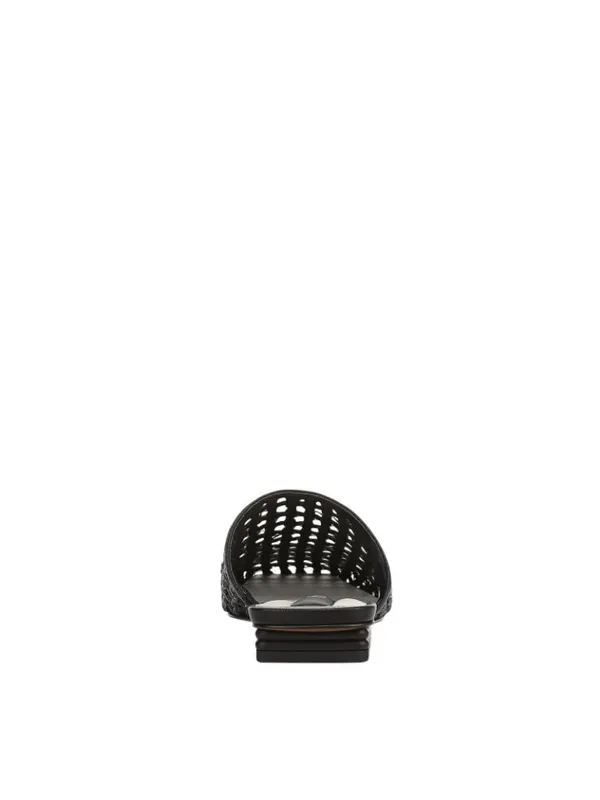 NWT Franco Sarto Toba Mule Slip On Square Toe J8092S1 Black Woven 9M - Image 3