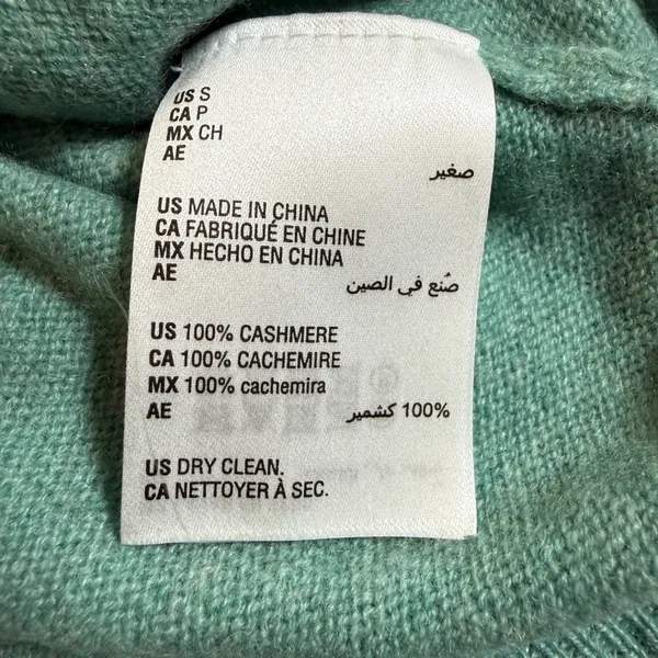 Charter Club Cashmere Sweater Women Small Seafoam Mint Green Crewneck Pullover - Image 6