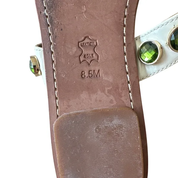 Tory Burch Floral‎ Gemstone Embellished Slide Sandals 8.5 - Image 8