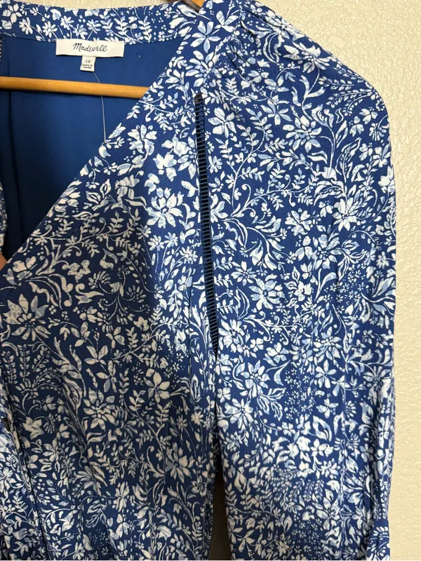 Madewell tie waist tiered mini dress - Image 4