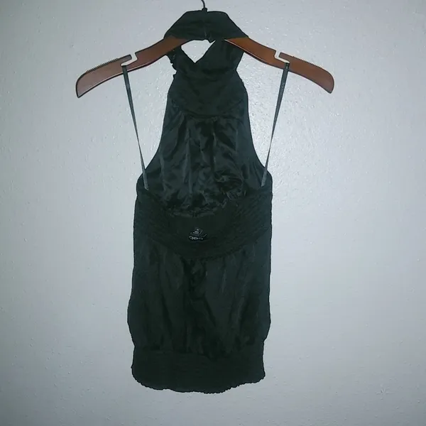 bebe XS Black Halter Evening Dressy Top - Image 4