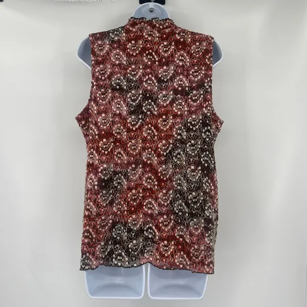 Cato Lace Babydoll Womens Shirt Sz XL Brown Ruffle Boho Y2K Romantic Floral Fall - Image 6