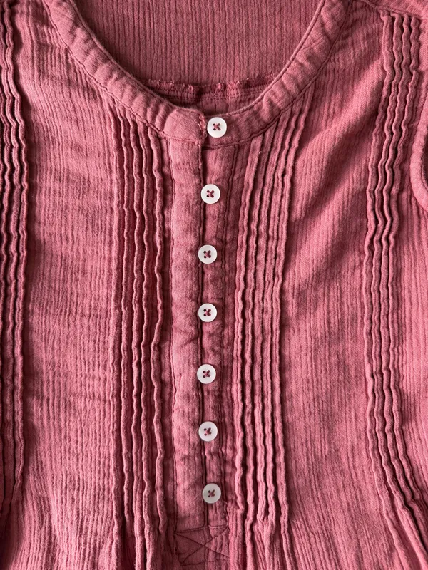 North River Button Tank Dress Pink Size M - Image 2
