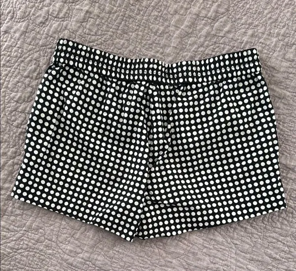 J. Crew Black & White Linen Blend Polka Dot Shorts - Image 4