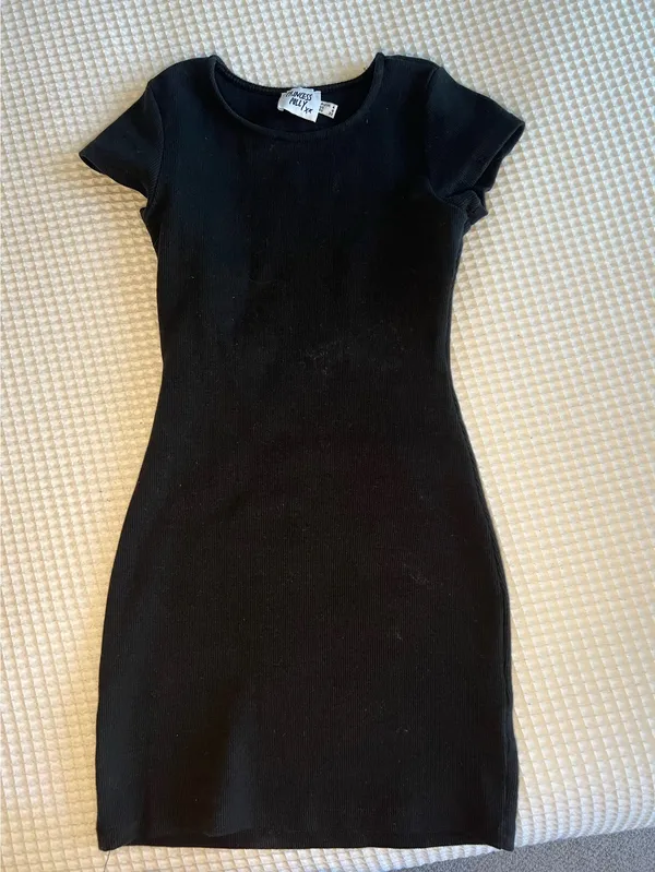 Princess Polly Classic Mini Dress Black - Image 3