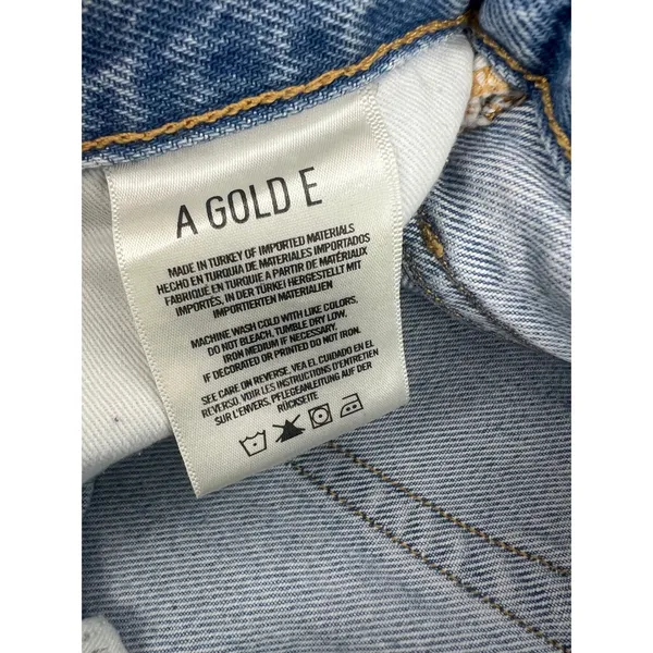 AGOLDE Parker‎ Retro Cut-Off Shorts Swapmeet Distressed Denim Shorts Size 27 - Image 11