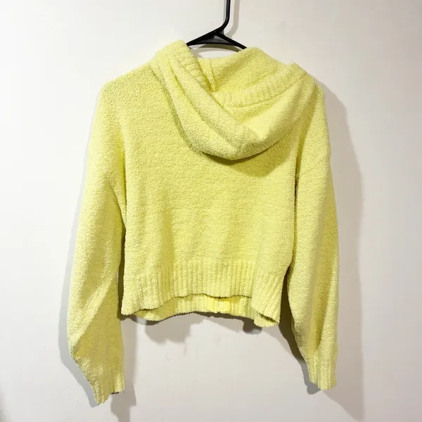 UGG Yellow Fleece Hana Full Zip Hooded Sweatshirt Size Medium - Image 5