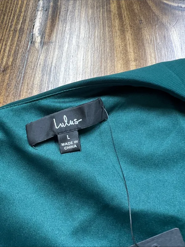 Lulus Revel in the Moment Emerald Green One-Shoulder Maxi Dress Size Large NWT - Image 12