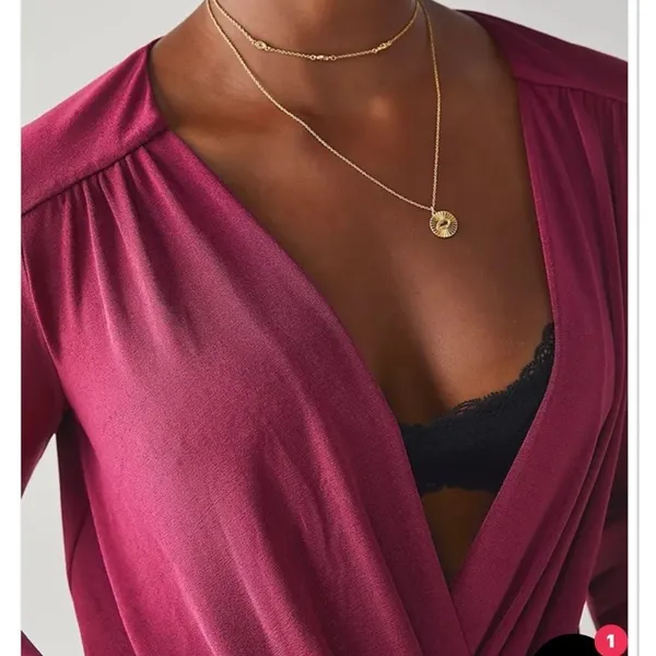 Intimately Free People Turnt Red Bodysuit Metallic Womens Size M - Image 2