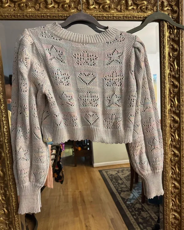 Loveshackfancy Lata Cropped Cardigan small - Image 5
