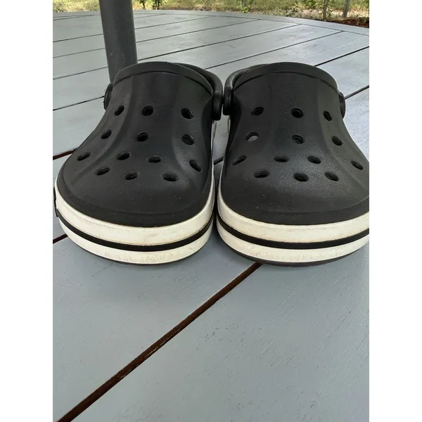 Crocs Bayaband Clogs Black White Men's 4 Women's 6 Comfort Slip On Shoes Sandals - Image 7