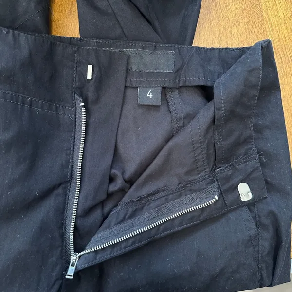 Marithe Francois Trouser Pants‎ Women Size 4 Cotton Black Minimalist Workwear - Image 8