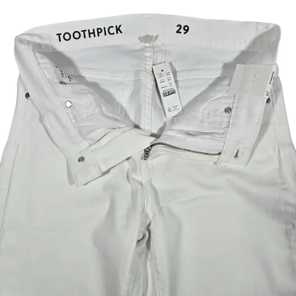 J.Crew 9" Toothpick Skinny Jeans White Size 29 B3584 SP22‎ Ankle Denim - Image 4