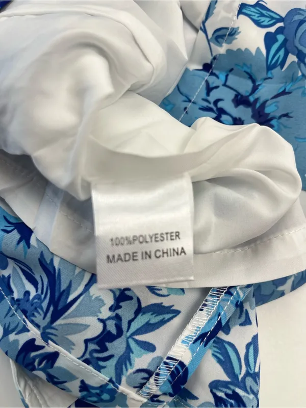Thats So Fetch Charms Blue White Floral Strapless Mini Dress Womens Size 4 NEW - Image 5