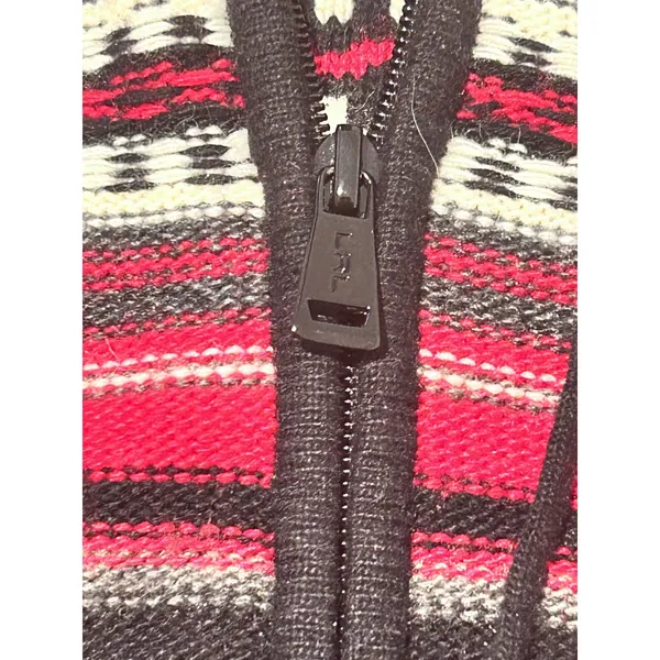 Lauren Active Ralph Lauren Hoodie Women Small Pink Black Striped Wool Blend Zip - Image 6