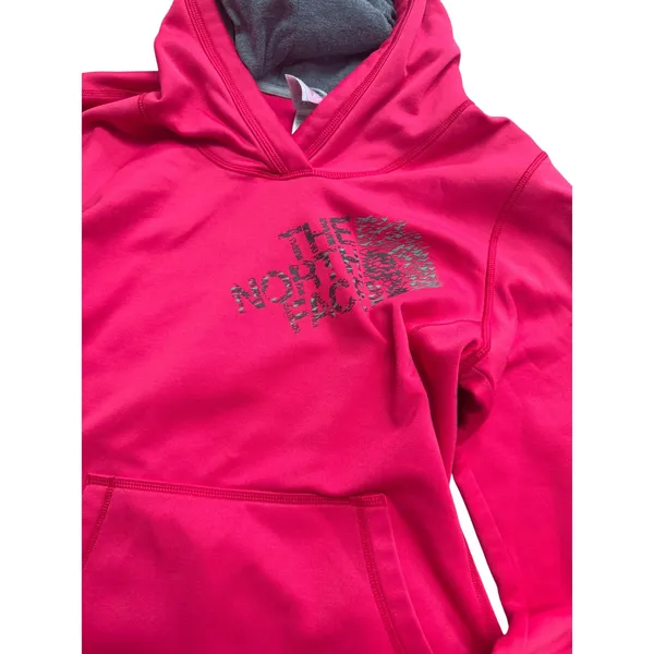 The North Face Womens Pink Graphic Logo Pullover Hoodie‎ Sweatshirt Size Large - Image 4