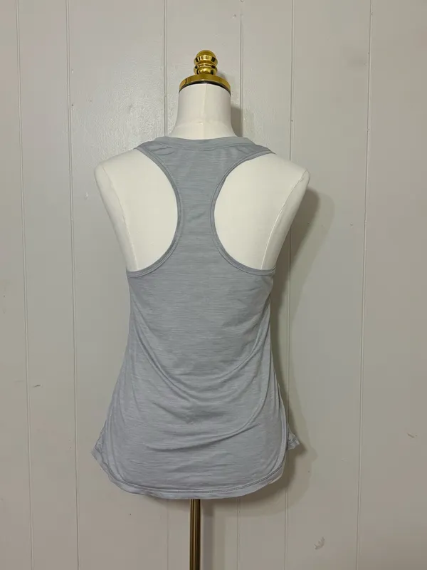 Vuori Lux Performance Racerback Tank Top Gray Estimated Size Small - Image 3