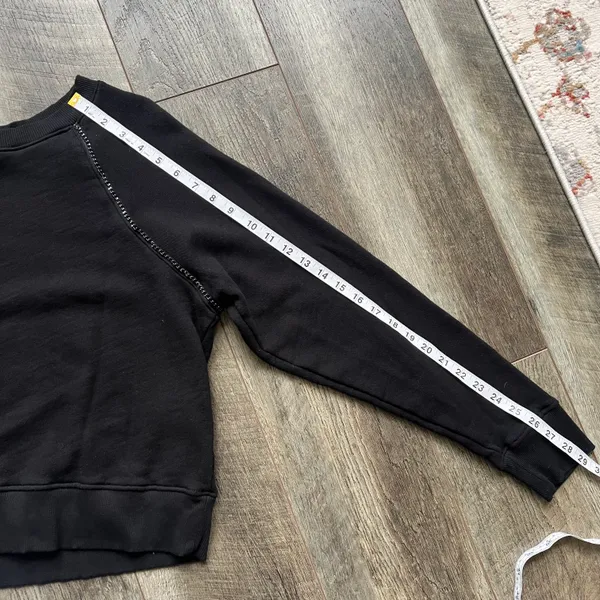 Daytona Chain Trim Casual Pullover Sweatshirt Black Silver Size Large - Image 11