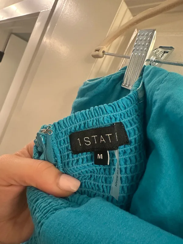 1 State Blue linen maxi dress - Image 5