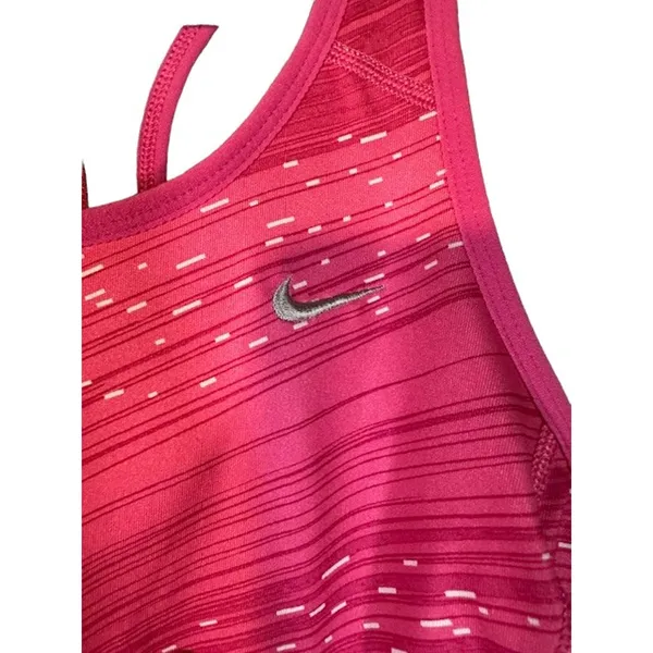 Nike Dri-Fit Pink Speckled Athletic Workout Running Casual Tank Top Women Sz M - Image 3
