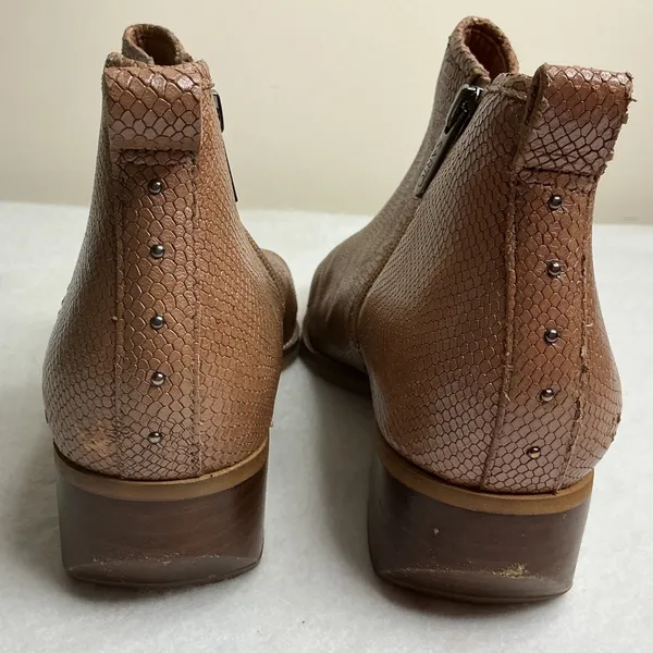 Sarto by‎ Franco Sarto Women Brown Snakeskin Embossed Leather Ankle Boots 9M - Image 5
