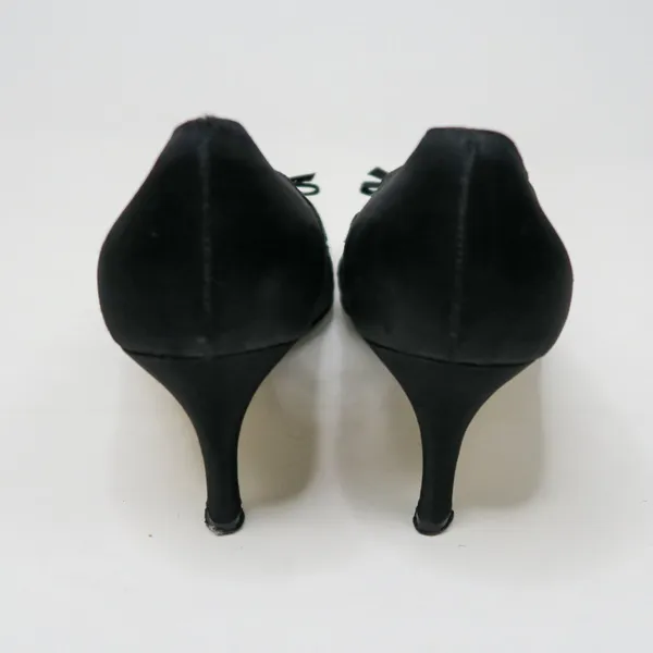 Vintage Y2K Karen Scott Black Floral Mesh Pumps - Image 3